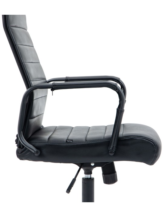 Columbus valódi bőr irodai szék, fekete/fekete