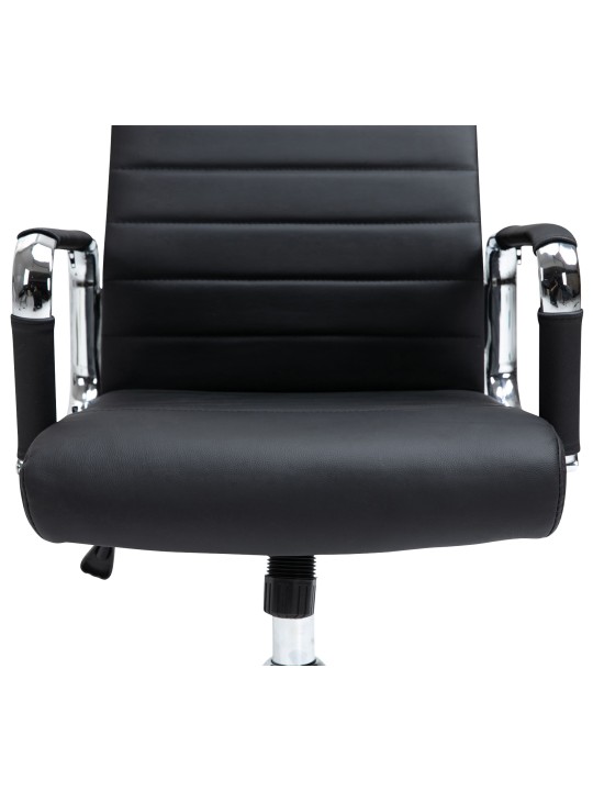 Columbus valódi bőr irodai szék, fekete