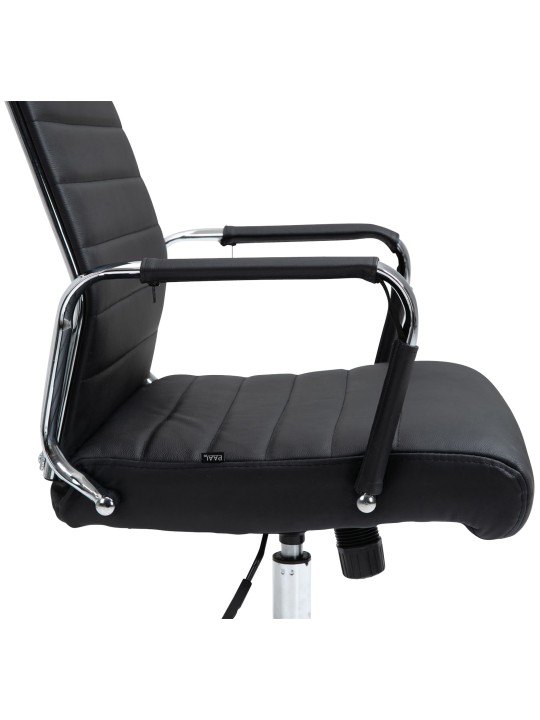 Columbus valódi bőr irodai szék, fekete