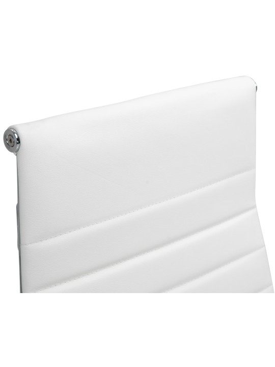 Columbus valódi bőr irodai szék, fehér