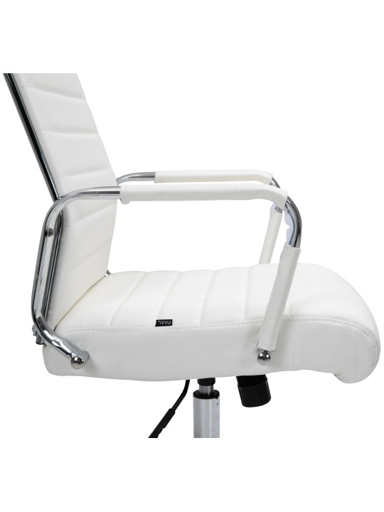 Columbus valódi bőr irodai szék, fehér