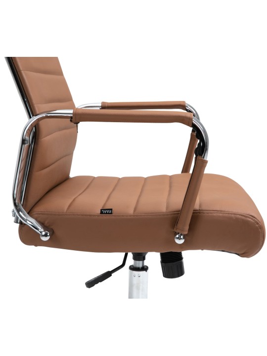 Columbus valódi bőr irodai szék, világosbarna