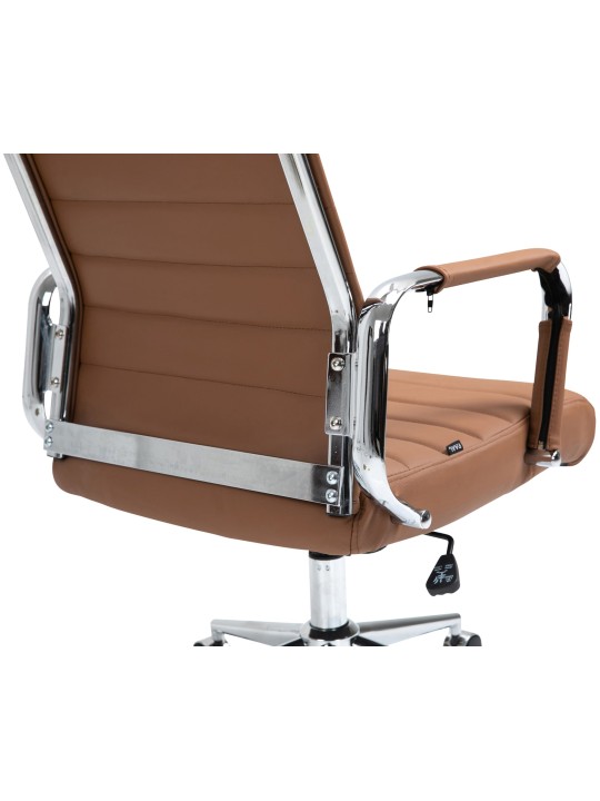 Columbus valódi bőr irodai szék, világosbarna