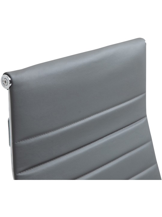 Columbus valódi bőr irodai szék, szürke