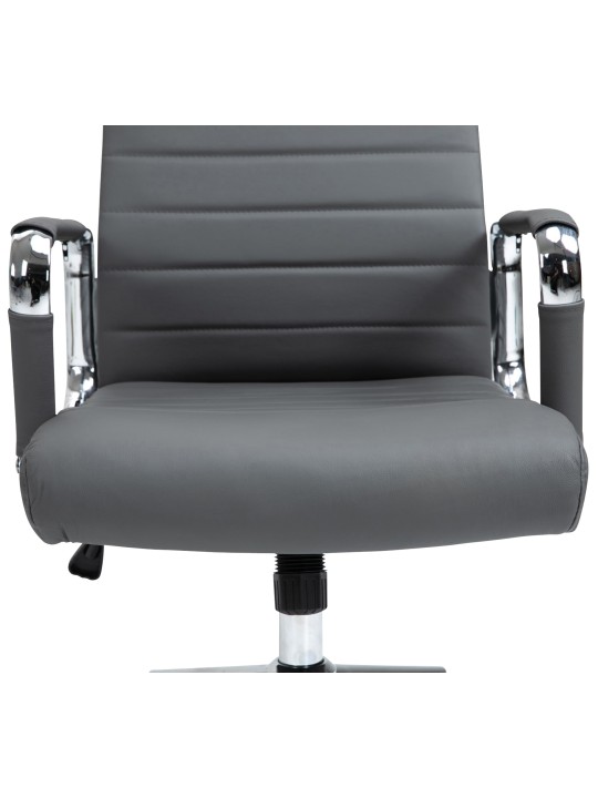 Columbus valódi bőr irodai szék, szürke