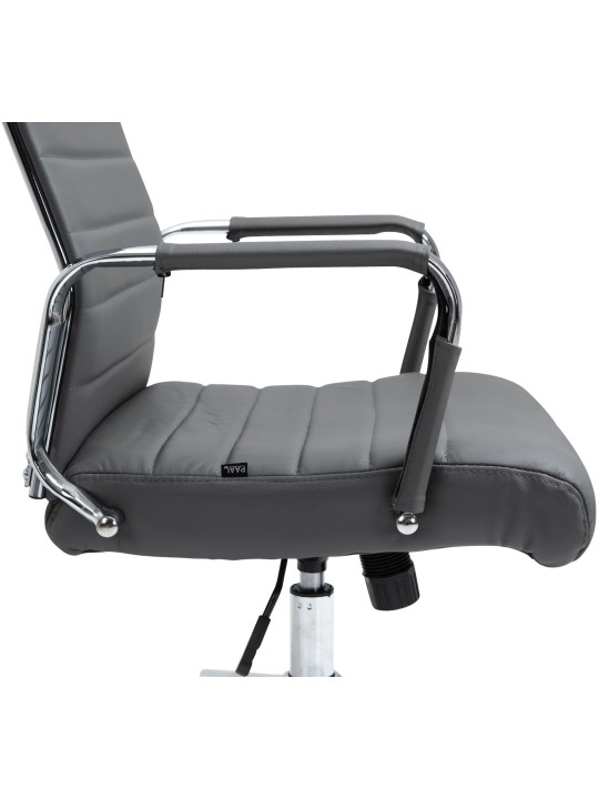 Columbus valódi bőr irodai szék, szürke