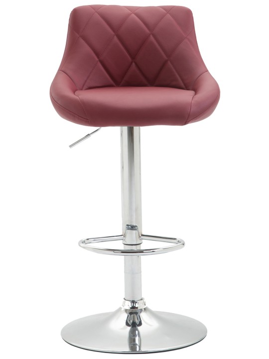 Bárszék Lazio műbőr króm, bordó