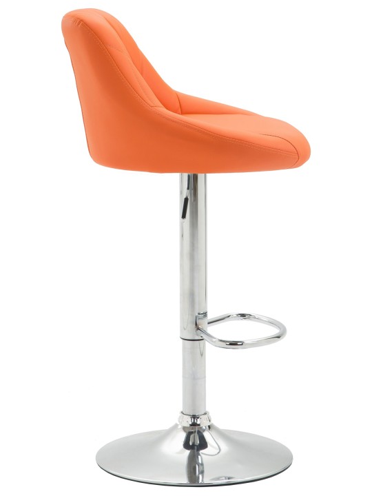 Bárszék Lazio műbőr króm, narancs