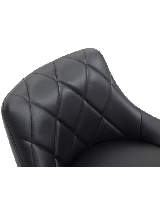 Bárszék Lazio műbőr króm, fekete