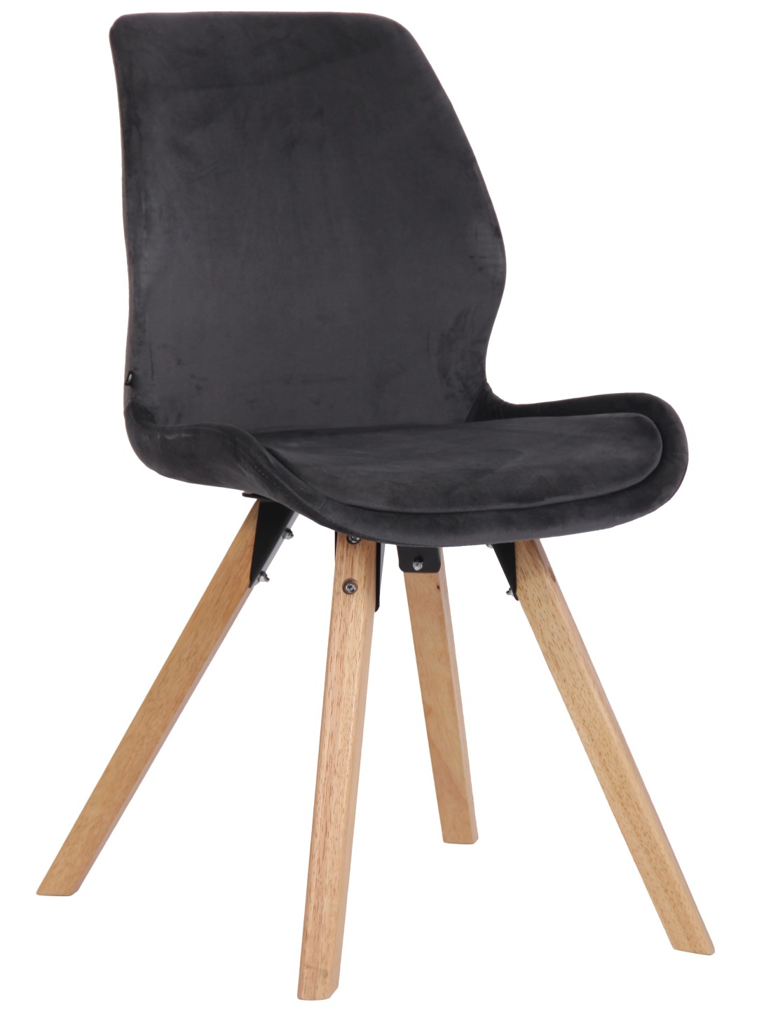 Luna bársony szék, sötétszürke