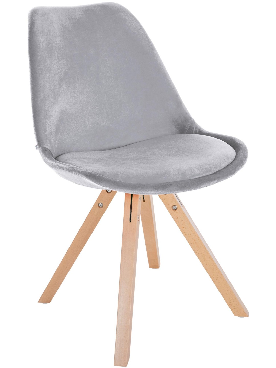 Szék Sofia Velvet Square, világosszürke