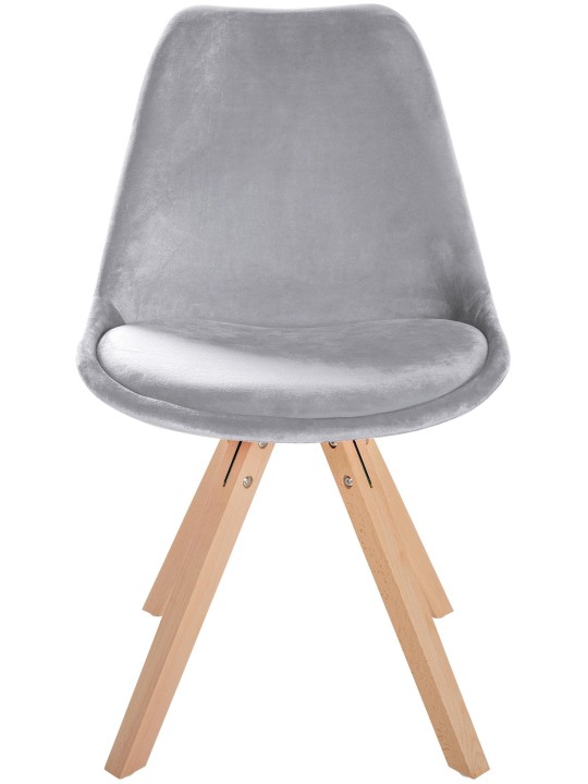 Szék Sofia Velvet Square, világosszürke