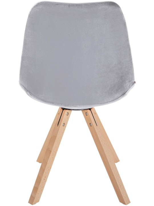 Szék Sofia Velvet Square, világosszürke