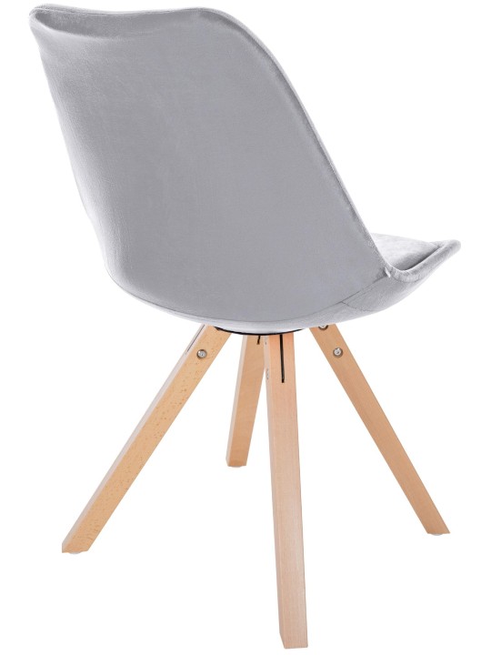 Szék Sofia Velvet Square, világosszürke