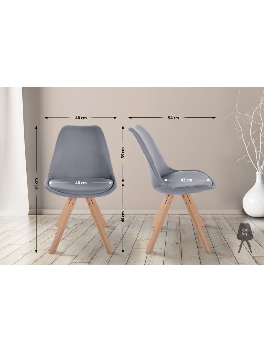 Szék Sofia szövet tér, világosszürke Szék Sofia szövet tér, világosszürke