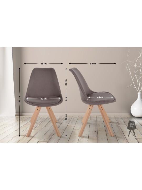 Szék Sofia szövet tér, taupe