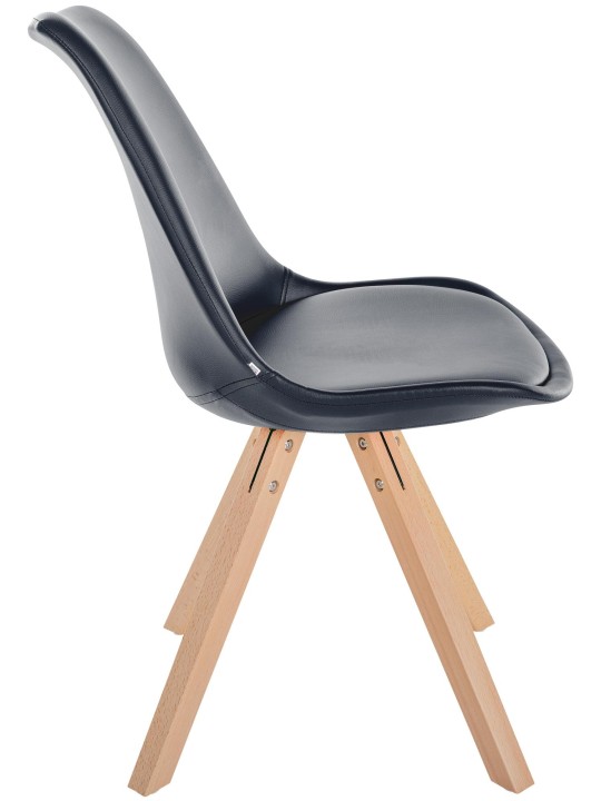 Szék Sofia műbőr Square, fekete