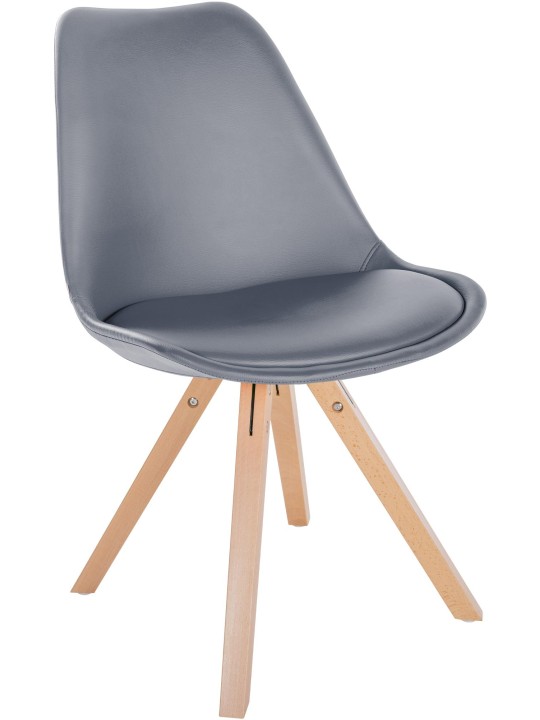 Szék Sofia műbőr Square, szürke