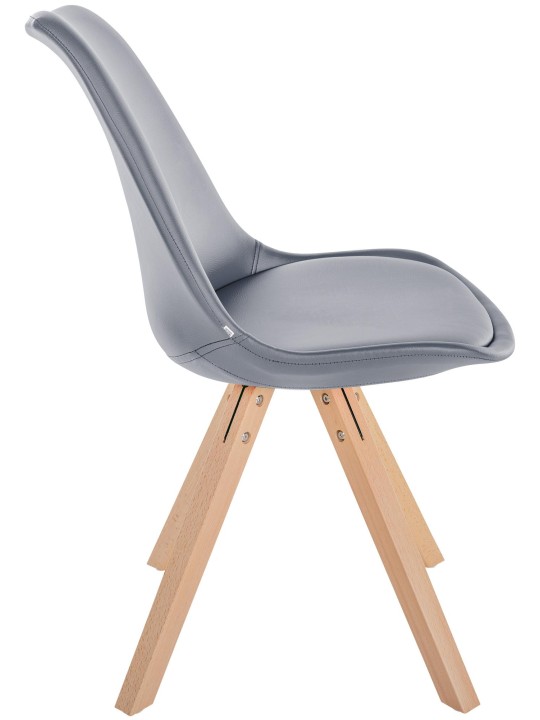 Szék Sofia műbőr Square, szürke