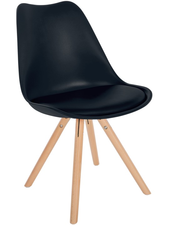 Szék Sofia műanyag kerek, fekete