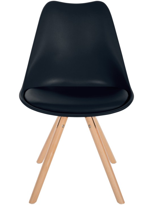 Szék Sofia műanyag kerek, fekete