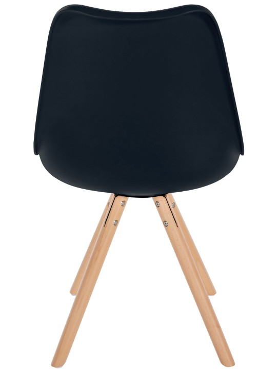 Szék Sofia műanyag kerek, fekete