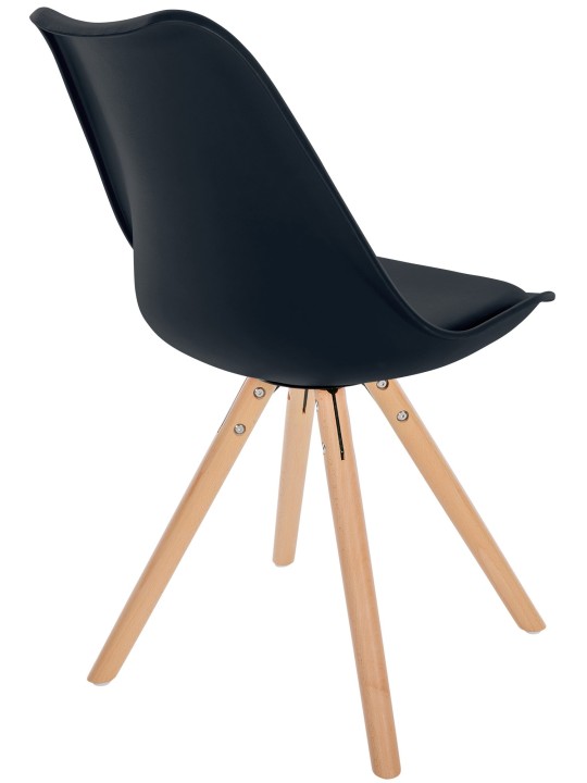 Szék Sofia műanyag kerek, fekete