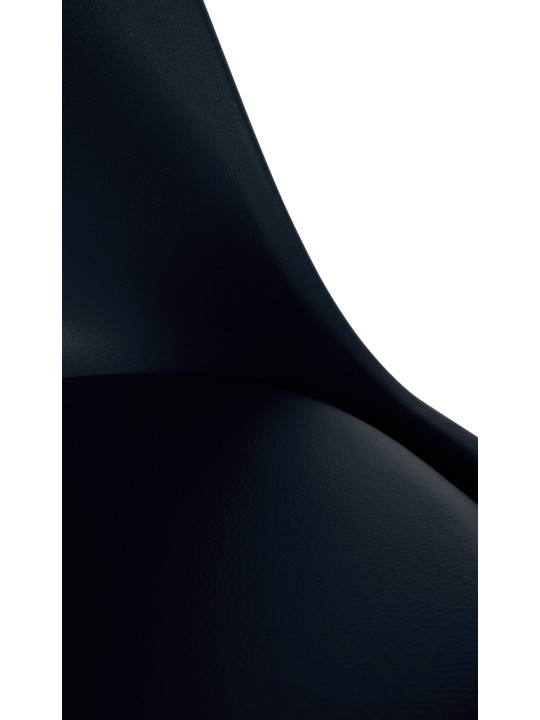 Szék Sofia műanyag kerek, fekete