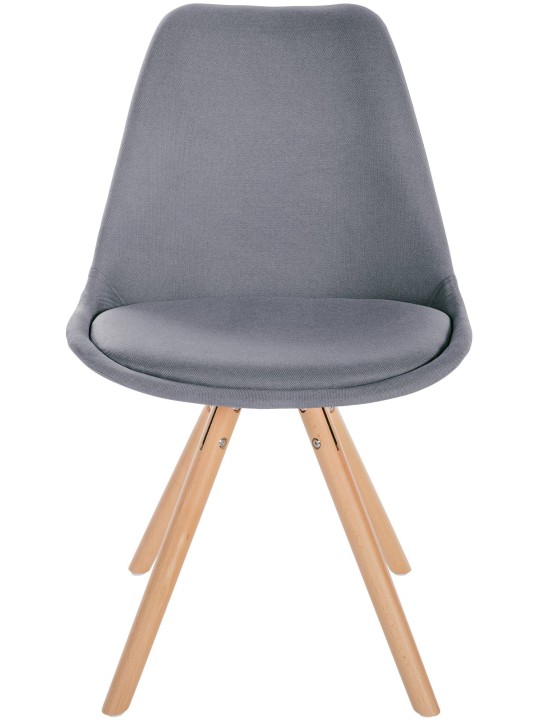 Szék Sofia szövet kerek, világosszürke