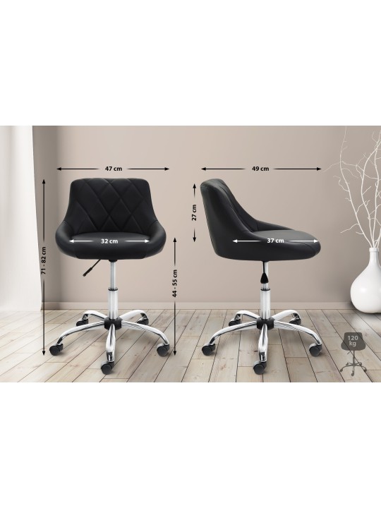 Lazio műbőr munkaszék, fekete