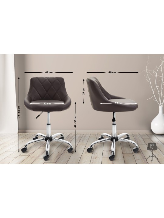 Lazio műbőr munkaszék, barna