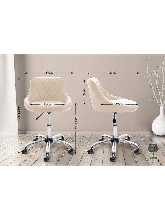 Lazio műbőr munkaszék, krém