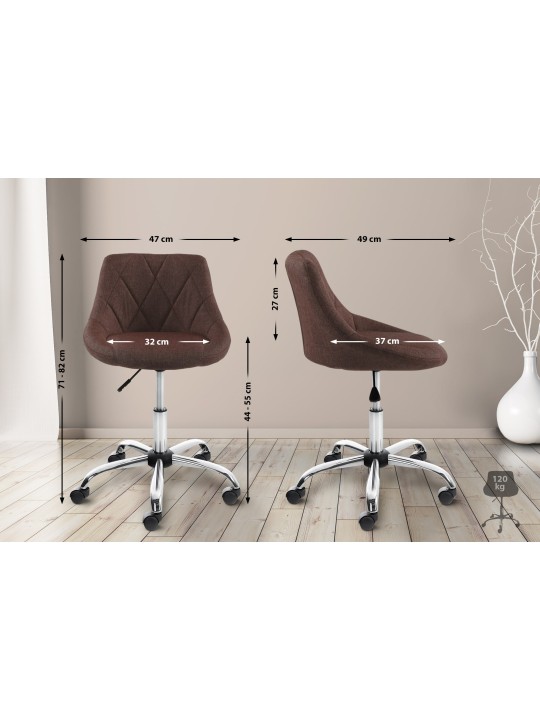 Munkaszék Lazio szövet, barna