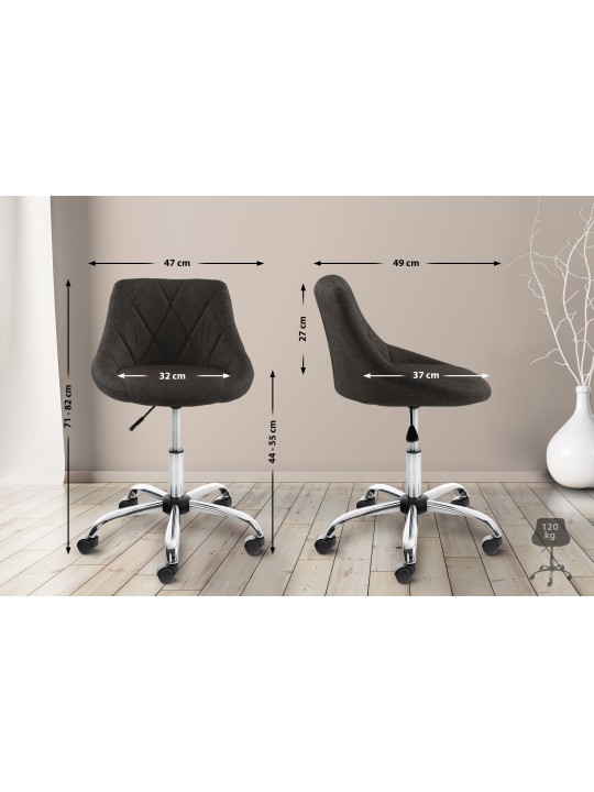 Munkaszék Lazio szövet, sötétszürke