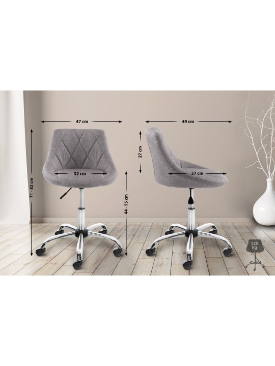 Munkaszék Lazio szövet, szürke