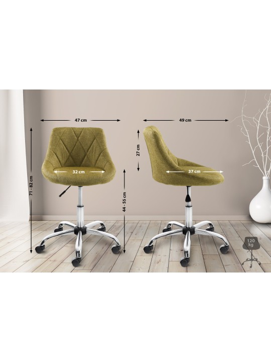 Munkaszék Lazio szövet, zöld