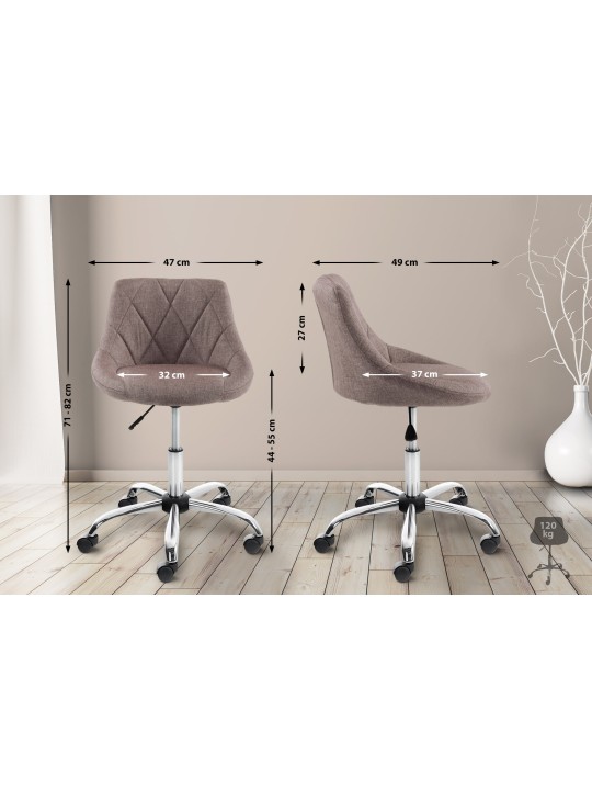 Munkaszék Lazio szövet, taupe