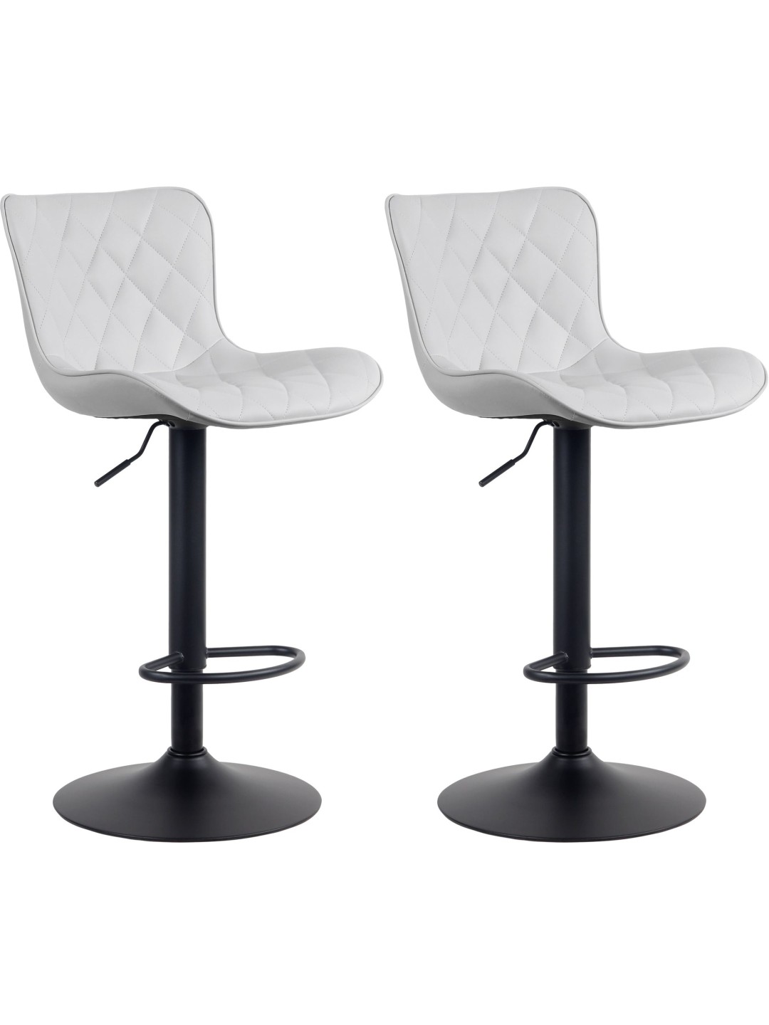 2 db bárszék Emma műbőr készlet, fehér
