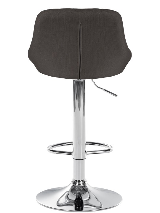 Bárszék Lazio szövet króm, sötétszürke