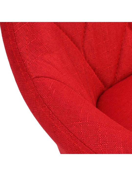 Bárszék Lazio szövet króm, piros