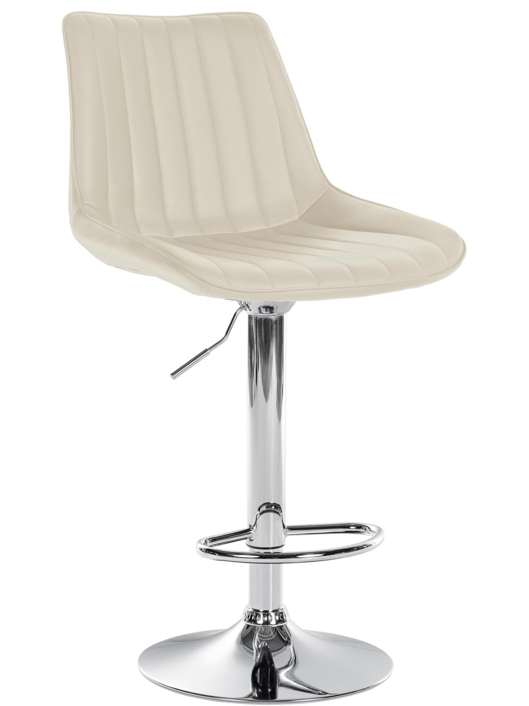 Bárszék Toni műbőr króm, krém