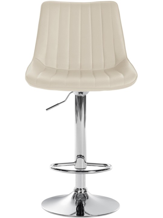 Bárszék Toni műbőr króm, krém