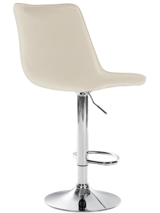 Bárszék Toni műbőr króm, krém