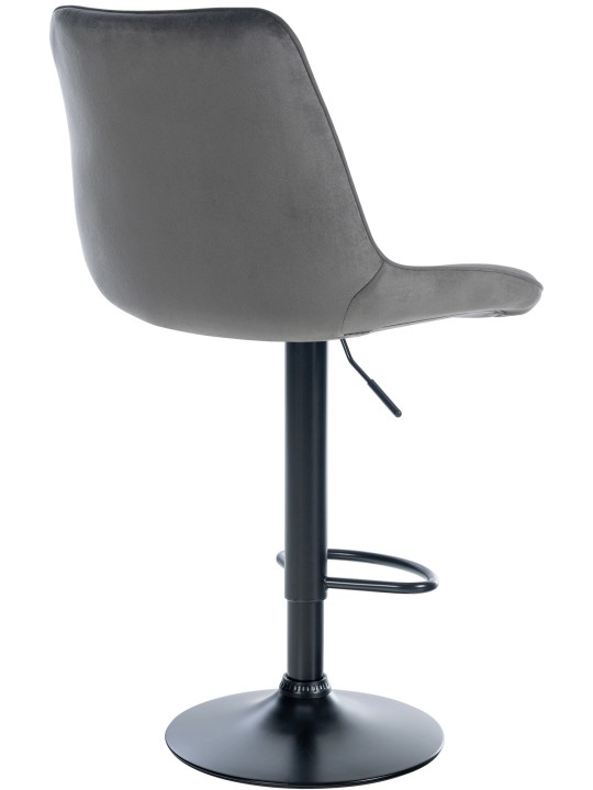 Bárszék Toni bársony, sötétszürke
