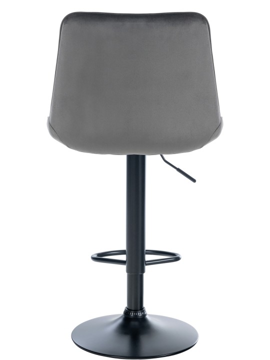 Bárszék Toni bársony, sötétszürke