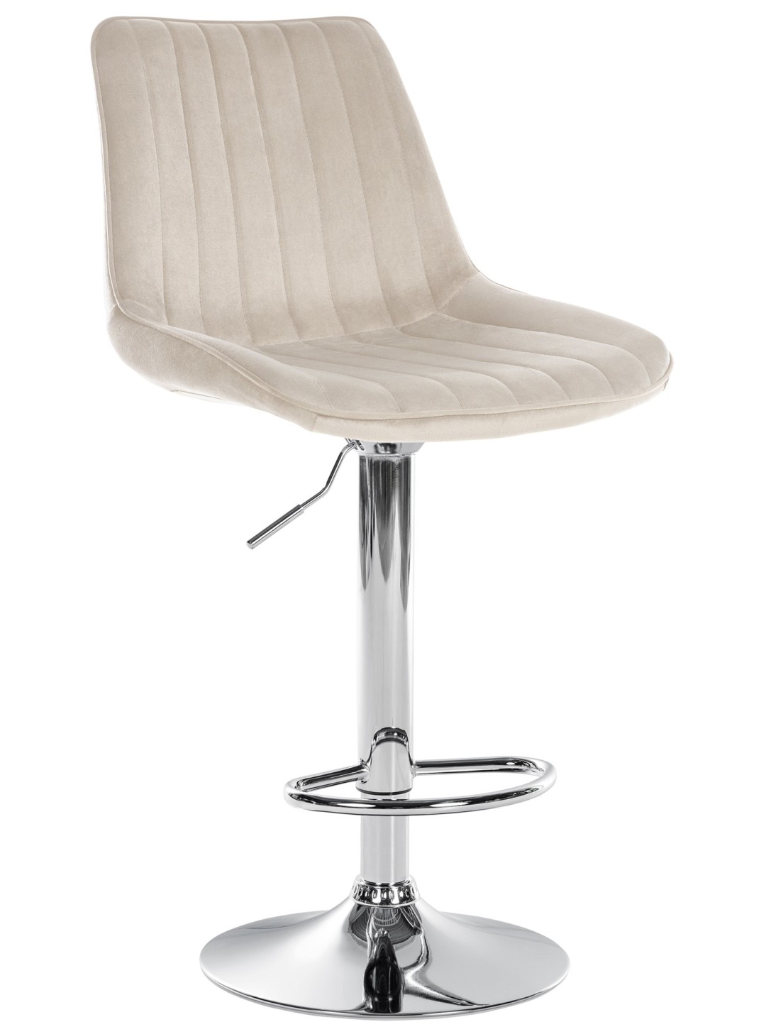 Bárszék Toni bársony króm, krém