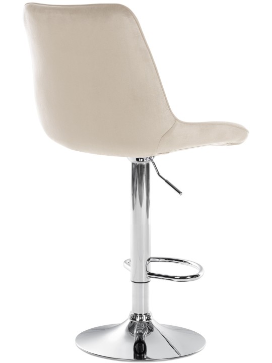 Bárszék Toni bársony króm, krém