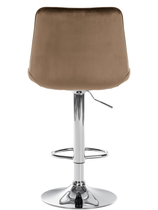 Bárszék Toni bársony króm, barna