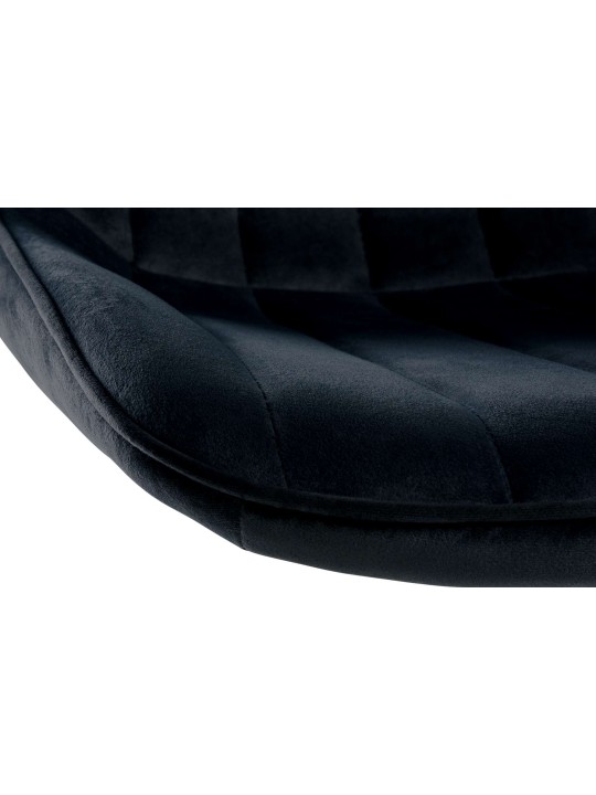 Bárszék Toni bársony króm, fekete