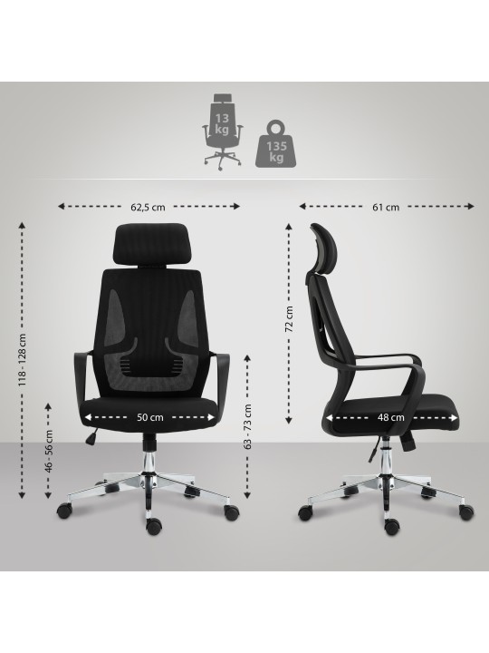 Kanab irodai szék, fekete